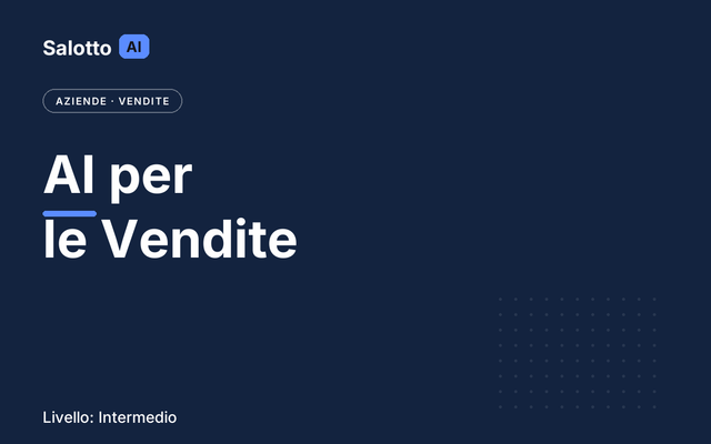 AI per le Vendite — Salotto AI