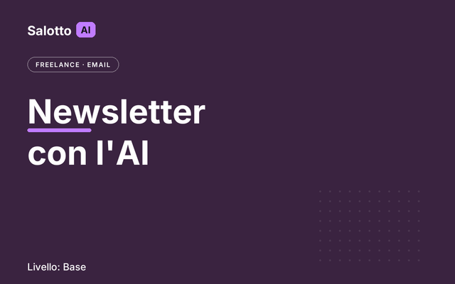 Newsletter con l'AI — Salotto AI