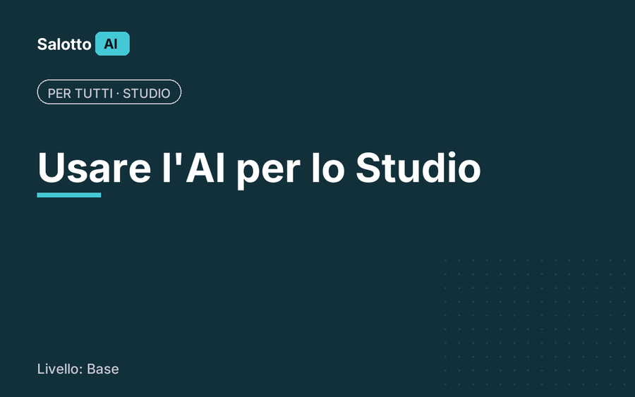 Usare l'AI per lo Studio