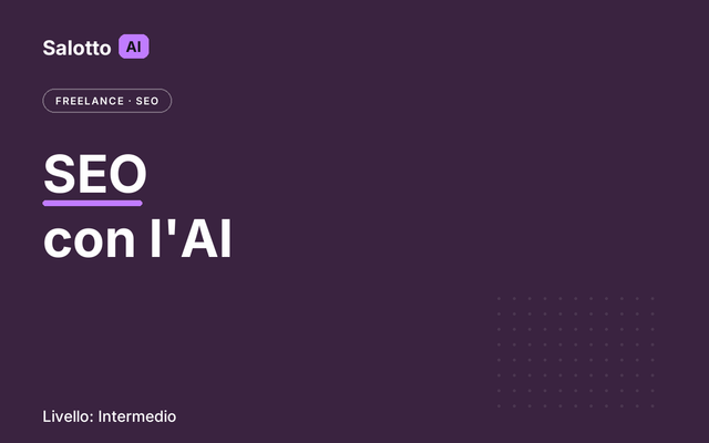SEO con l'AI — Salotto AI